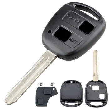 2/3 от Бутона TOY43 Острието Дистанционно на ключа на Автомобила Калъф с Ключове, Подходящи за Toyota Yaris/Prado/Tarago/Camry, Corolla