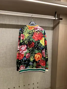 2022 Нов пролетен пуловер с цветен модел на Луксозен комплект за най-високо качество за подиум