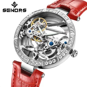 2022 нови дамски часовници Модерни Автоматични Механични Часовници выдолбленный дизайн на ръкохватката скелет Ръчен Часовник елегантни часовници за жени