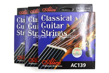 3 Комплект струни за класическа китара, Alice AC139-N/H, титанов найлонови струни, със сребърно покритие 85/15 Бронзови струни с намоткой 1-6-ти