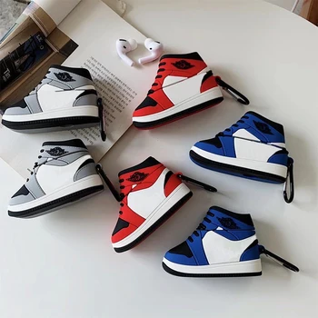 3D Спортни Марки AJ Маратонки Кобрендинг Дизайн на Обувки Силиконов Калъф за Слушалки Airpods 2 Pro Калъф