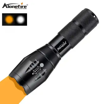 Alonefire E17 Оранжев Жълт XM-L2 Led Фенерче Мащабируем Водоустойчив Фенер 3800 Лумена 18650 Батерия за Къмпинг Фенер