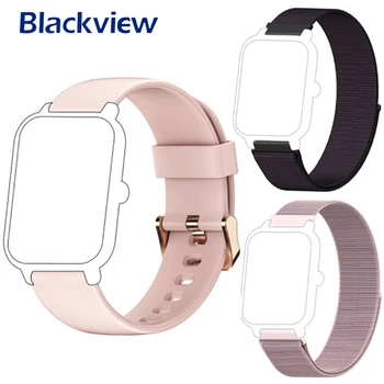 Blackview 2 ЕЛЕМЕНТА 20 мм и Каишка за часовник Smartwatch Каишка Найлон Силикон Гривна е Съвместим с IOWODO Blackview R3/R3Pro/X3Pro/R5/R2