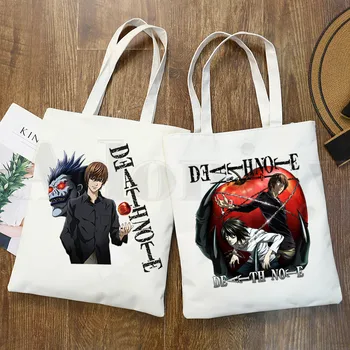 Death Note Аниме Мода Графичен Карикатура Печат Пазарски Чанти Момичета Мода Ежедневни Pacakge Ръчна Чанта