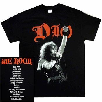 Dio We Rock Риза Размери S, M, L, XL, XXL Официалната Тениска Метална Група Тениска Нова
