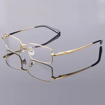 Handoer Мъжки Слънчеви Очила В Рамка От Чист Титан Оптични Очила, Предписани Очила С Пълна Рамки За Очила В Метални Рамки Рамки За Очила