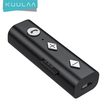 KUULAA Bluetooth 5,0 Приемник, 3.5 мм AUX Адаптер за Слушалки Високоговорител Музикален Bluetooth Предавател за Автомобилния Аудиоприемника