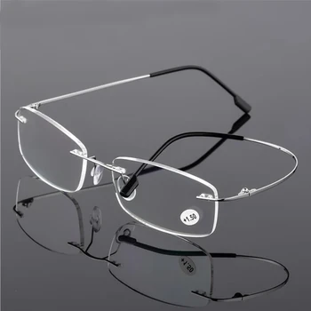 NONOR Мъжки слънчеви Очила За Четене TR90 С Паметта Титанов Очила Без Рамки Пресбиопические Очила +1.0 +1.5 +2.0 +2.5 +3.0