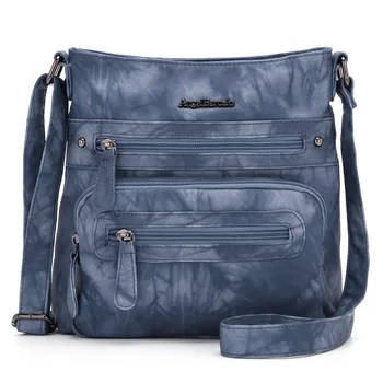 Водоустойчив дамски чанта през рамо от екологично чист материал, с множество джобове, голям капацитет, с уникален принтом под формата на вратовръзката