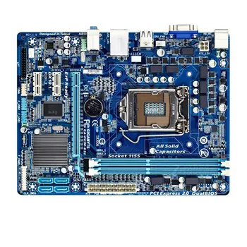 Дънна платка Gigabyte H61 H61M-DS2 с конектор LGA 1155 дънна Платка Intel Процесор DDR3 Памет 16 GB Двуканална памет Интерфейс VGA