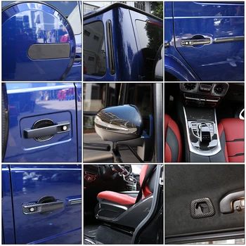 За Mercedes Benz G Class W463 2019-22 Днешно Въглеродни Влакна Бутон Прозореца на Колата Рамка за Превключване на предавките с капак Тапицерия за Автомобилни Аксесоари