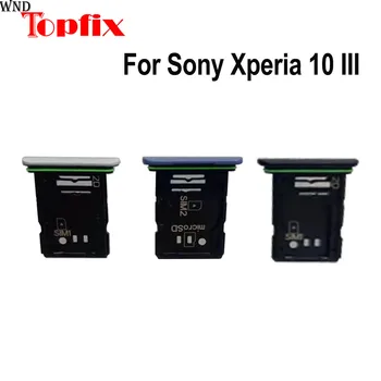 За Sony Xperia 10 III Държач за SIM-Карти Тава Притежателя на Тавата За Карти Слот Адаптер За Sony 10 III Тава За SIM-Карти резервни Части За Ремонт на