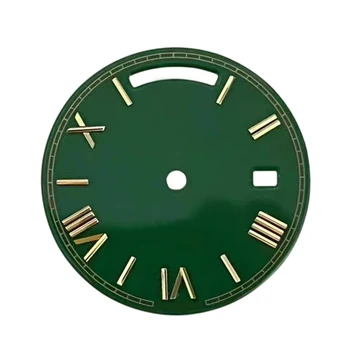 Зелен циферблат на часовника, За Датата на деня 228238 228348 Подходящ за 3255 Механизъм резервни Части за Часа вторичен пазар