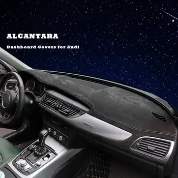 Истинска Алкантара Потребителски Седалките за Арматурното Табло на Автомобила Audi A6L A6 2012-2018 RS6 2012-2018 Мат Сянка Възглавница Мат Килими Аксесоари