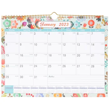 Календар Стенен Планер Годишен 2023 Откъсване Месечен График За Нова Година Висящи Подаръци За Обратно Отброяване На Застояла Спирала Планиране Подарък 