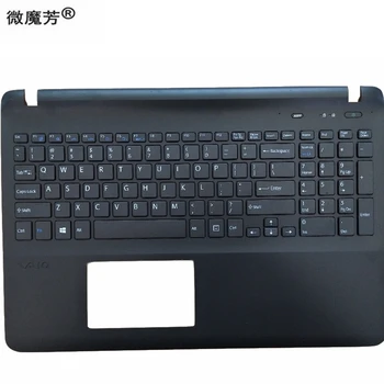 клавиатура ЗА SONY VAIO SVF152 FIT15 SVF15 SVF153 SVF15E Бял/черен САЩ Лаптоп C под формата На Миди акцент за ръце на кутията
