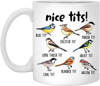 Красиви Цици 11 грама Керамични Креативна Кафеена Чаша за Любителите на птици Любители на Защитниците на Животни Приятели Подарък ЧАША