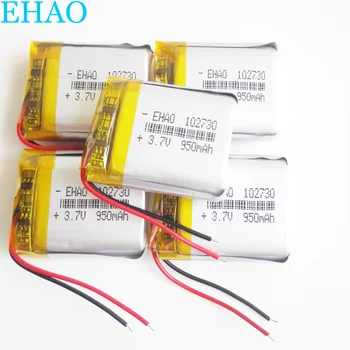 Лот 5 бр. EHAO 102730 3,7 950 mah Литиево Полимерна LiPo Батерия За Mp3 GPS умни часовници високоговорителя bluetooth