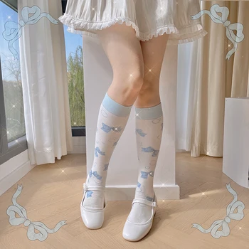 Мис Лолита ще памучни чорапи с топлите цветове на есента форменными чорапи в най-дебелата ивица на японски тънки чорапи за краката