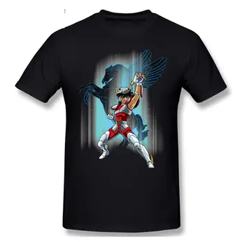 Мъжки t-shirt Knights Of The Zodiac с къс Ръкав, Тениска Seyia Of Pegasus, Забавни Памучни тениски с кръгло деколте, Върхове