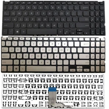 Новост За Asus Vivobook X512 X512FA X512DA X512U X512UA X512UB X512JA X512DK X512F X512D Клавиатура на лаптоп САЩ сребристо-Черен