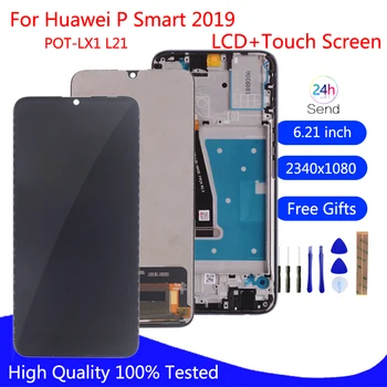 Оригинален За Huawei P Smart 2019 Дисплей Сензорен LCD дисплей за Подмяна на p smart (2019) LCD дисплей за Мобилен Екран на LCD-резервни Части За Ремонт + Рамка