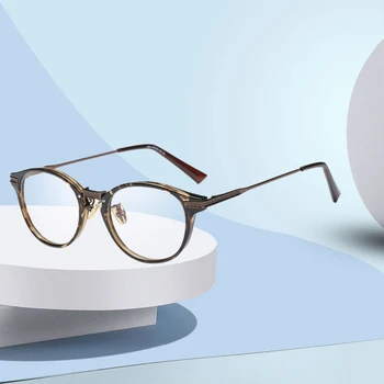 Очила в Кръгла Рамка от сплав с Пълна Оптични Рамки за Очила, за Жени и За Мъже със стил Handoer 6803