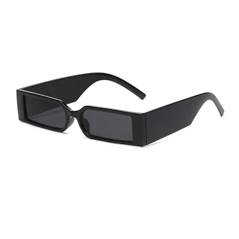 Правоъгълна Рамка Модни Слънчеви Очила 2021 В стил хип-хоп, Реколта Дизайнерски Очила на Едро, Черни Нюанси, Луксозни слънчеви Очила За Мъже И Жени, UV400