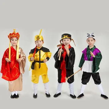 Пътуване На Запад Костюми За Възрастни Джу Бацзе Сун Укун Cosplay Костюм На Монах Забавно Облекло За Хелоуин Сценичното Представяне