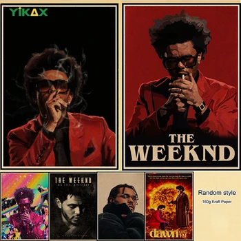 Рап Рапър Плакати Хип-Хоп The Weeknd Викен В Саксии Брат Качество Реколта Крафт Хартия Плакат С Живопис Всекидневна Декор На Стените