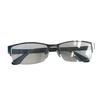 Силни Мъжки Слънчеви Очила В Метални Рамки Очила С Половин Рамки, Дизайнерски Прозрачни Лещи, Рамки За Очила, 3 Цвята, Модерни, Универсални Очила Marco De Los Lentes