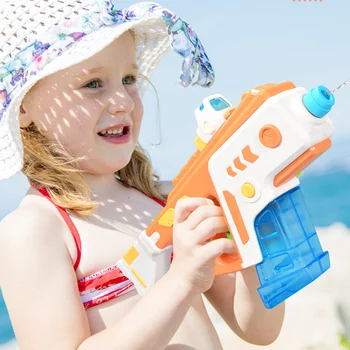 Сладък Електрически Воден Пистолет Детски Летни Плажни Играчки Водни Игри Силен Вятър Воден Пистолет Високо Налягане Детски Цветни Играчки За Момчета