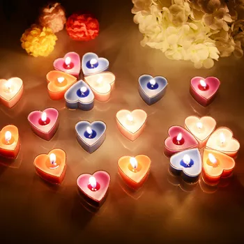 Творческа Свещ Във Формата На Сърце Ароматна Свещ Пластмасов Романтична Свещ За Рожден Ден Тамян Сърцето Си За Любовта Вечеря На Свещи Свещ Decoracion