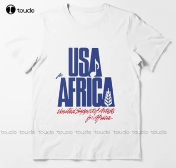 Тениска Usa For Africa We Are The World - високо качество на Забавни Тениски за Баща На Поръчка Aldult Тийнейджърката Тениска Унисекс с дигитален печат