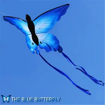 Толкова Красива Синя Въздушен Змии-Пеперуда На Открито Весел Въздушен Змии С линия, на 30 м е Детска Играчка, Летни Спортове