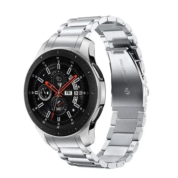 Уникален каишка за Часовник от Неръждаема Стомана + Скоби, без Разлика за Samsung Galaxy Watch 46 мм Gear S3 Ръчно Отсоединяемый Каишка Быстросъемный Прашка